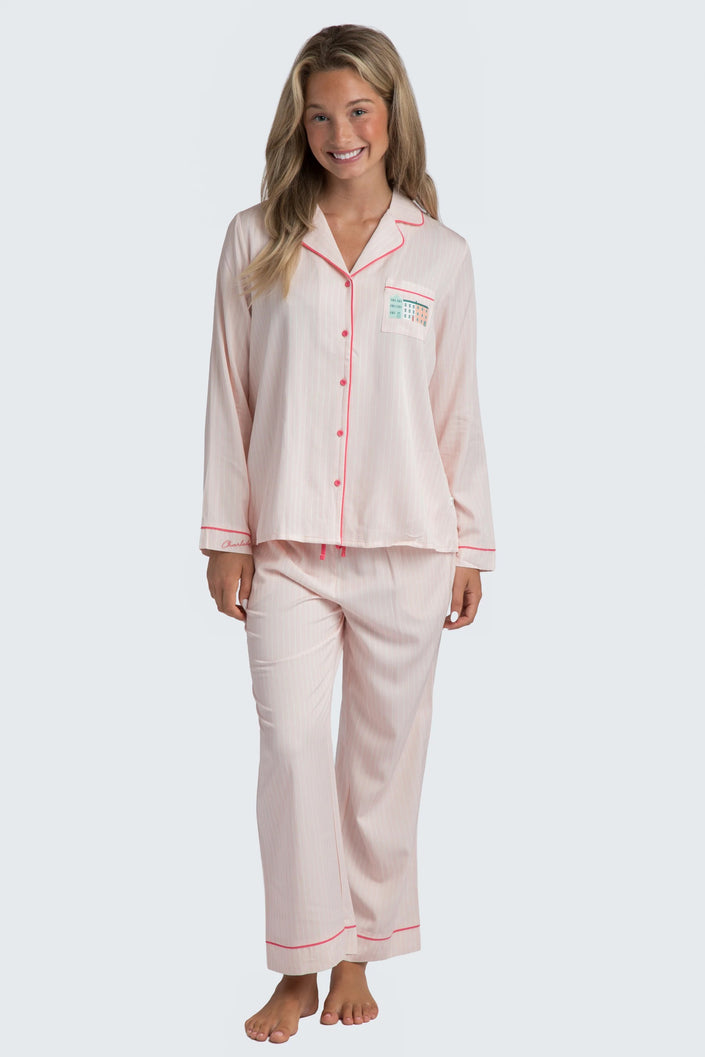Charleston Crop long PJ Set