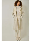 Delores Mixed Media Long Coat