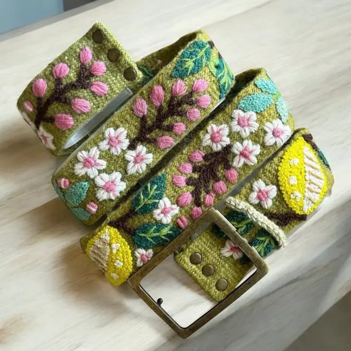 Peruvian Belts lemons & leaves