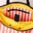 Ori London Canfield B (Seasonal) Medium Bag |red white stripe-interior detail