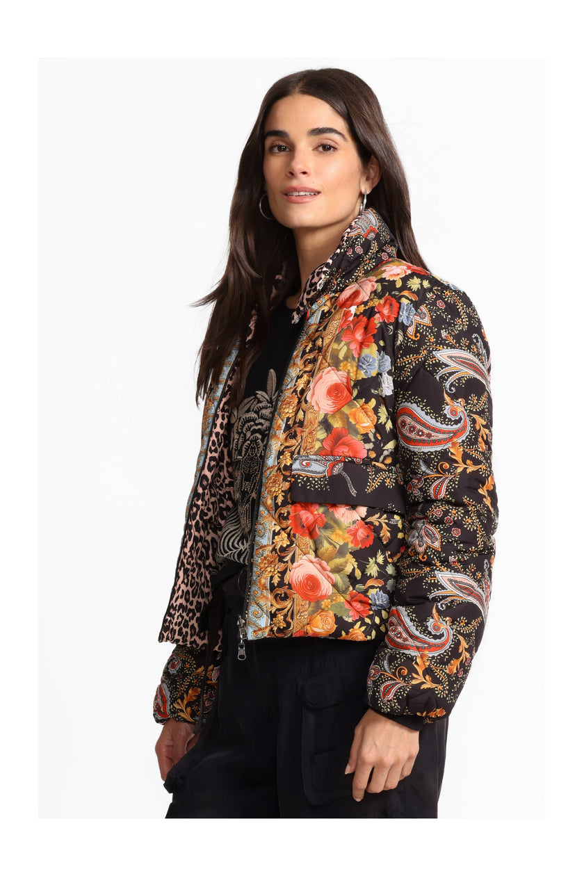 DIAMOND QUILTED CROPPED PUFFER (Reversible)