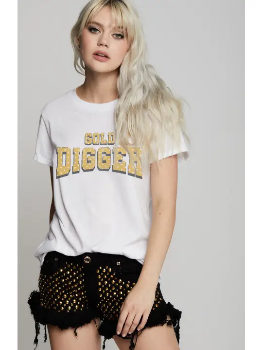 Recycled Karma Gold Digger Burnout tee
