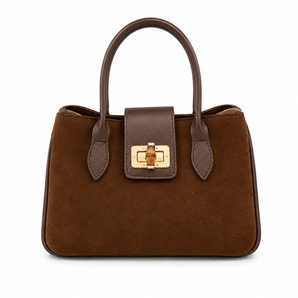 Carmen Italian Leather & Suede Handbag