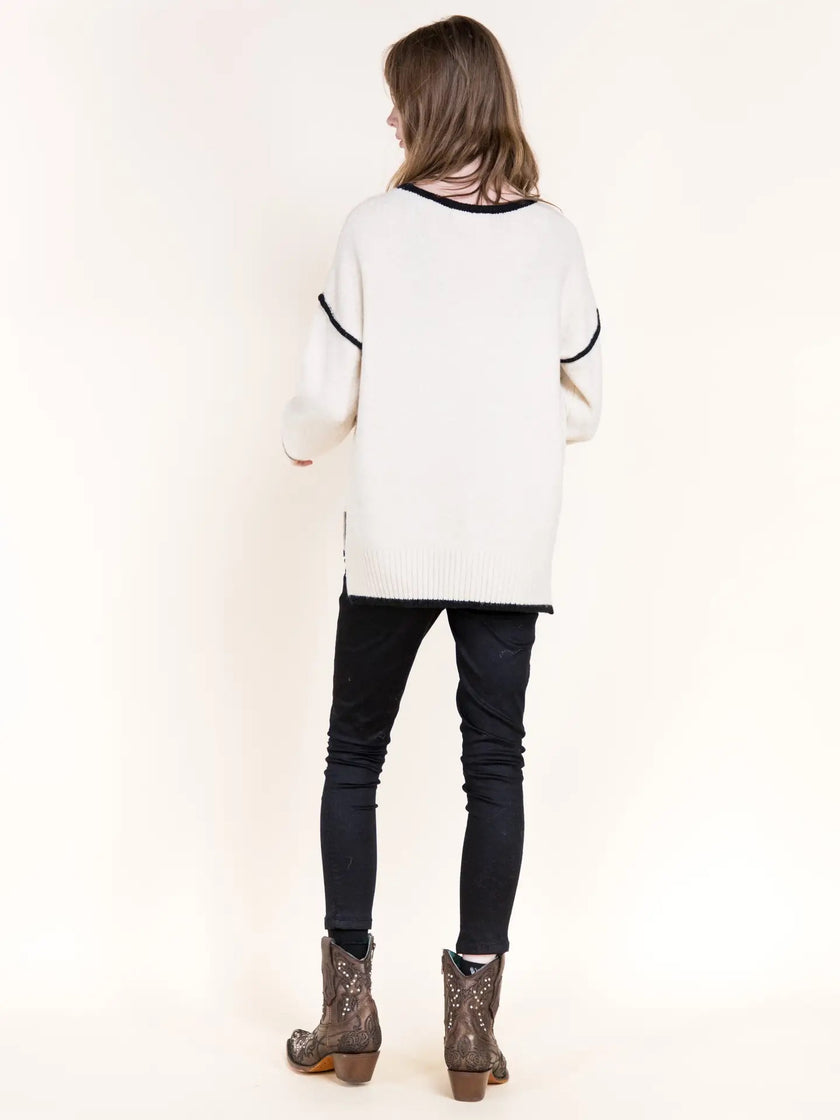 Polly Contrast Hem Sweater