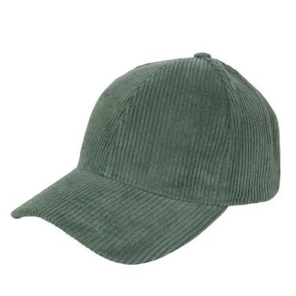 Solid Corduroy Fall Winter Baseball Hat - Sage
