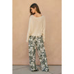 Palm Leaf Wide Leg Pants vinyard green back
