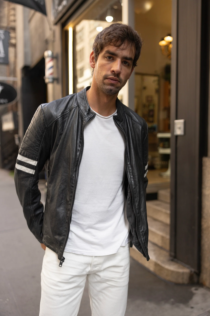Peter RF Leather Jacket model