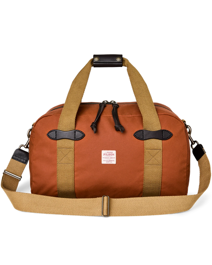 tin cloth small duffle bag rust front
