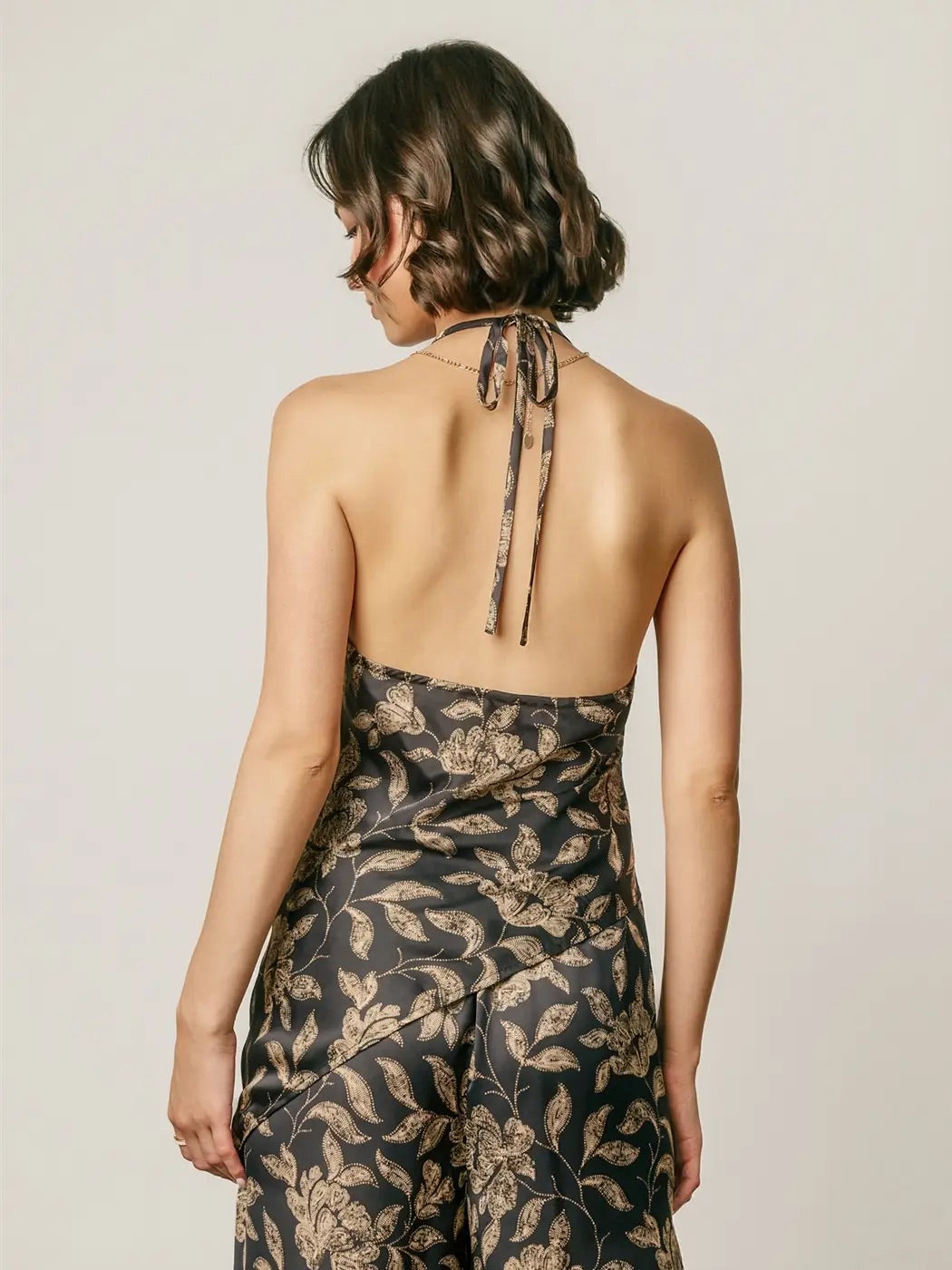 Carols Botanical Satin Halter Top