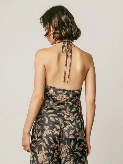 Carols Botanical Satin Halter Top