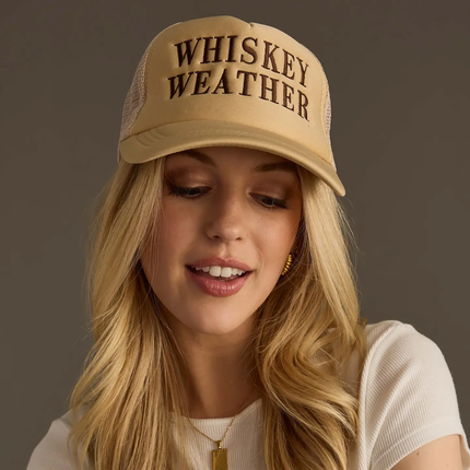Tan & Brown Whiskey Weather Trucker Hat