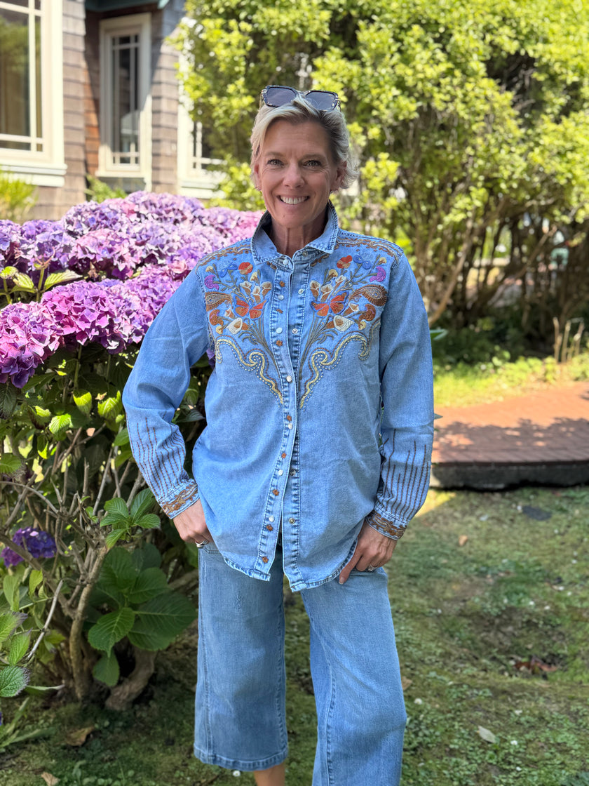 Dakota Bloom Denim Shirt