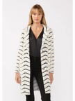 LS Chevron Jacquard Coatigan with Buttons