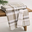 Spencer Plaid Quilted Throw Natural