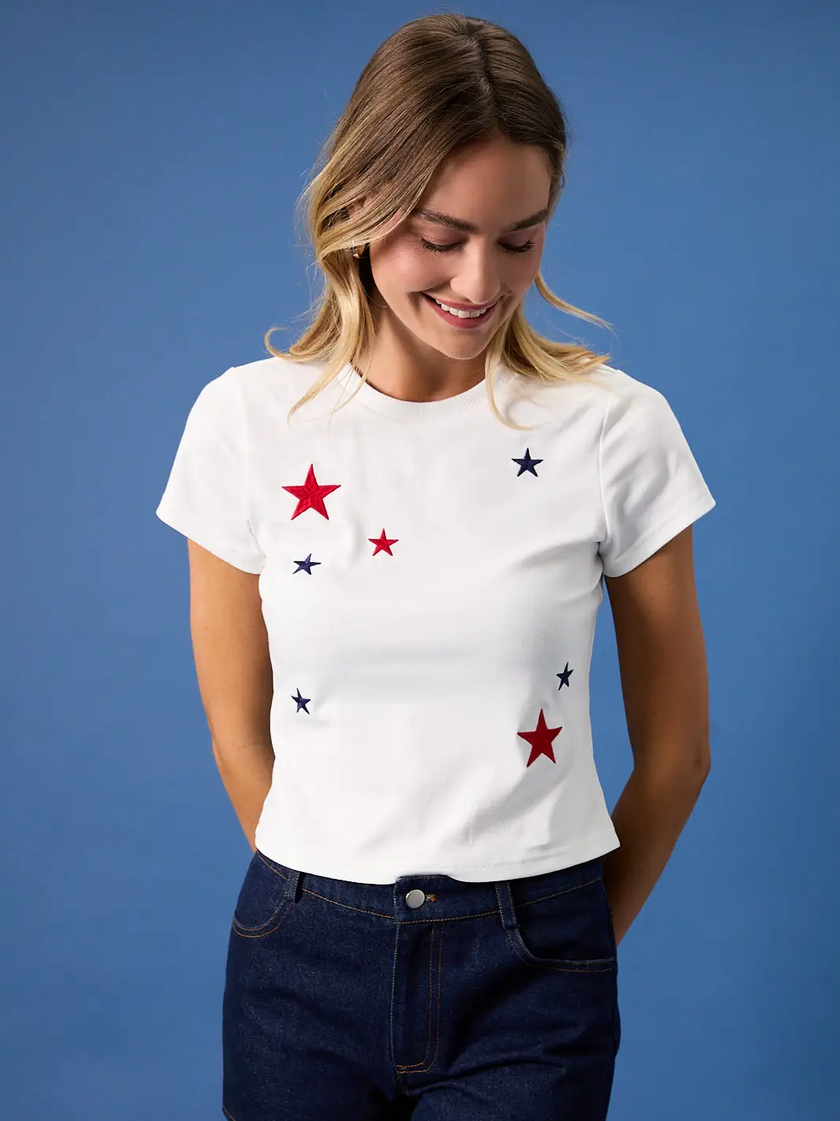 Ss Star Embroidered Baby Tee