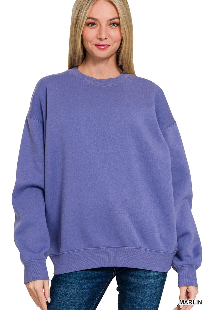 Fleece Crewneck Pullover Sweatshirts marlin