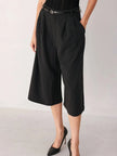 Striped Woven Culotte Pant