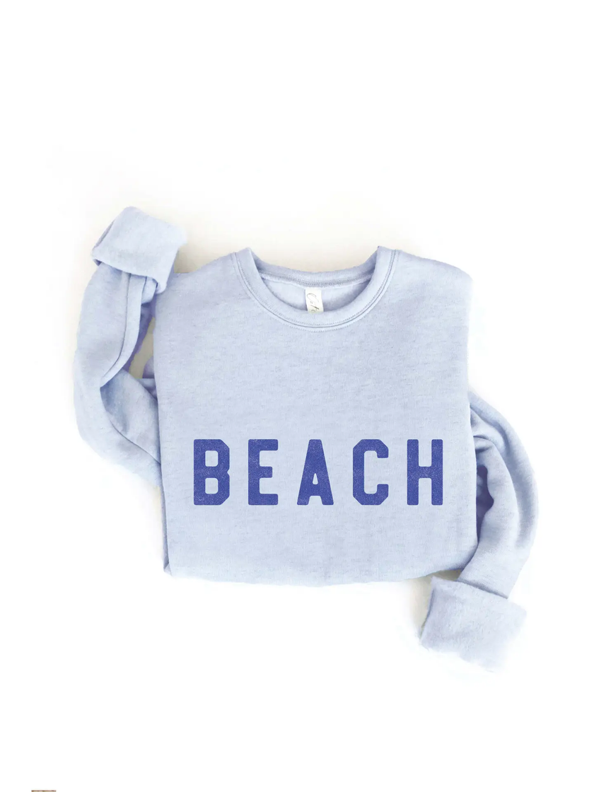 Beach Graphic Sweatshirt light blue

