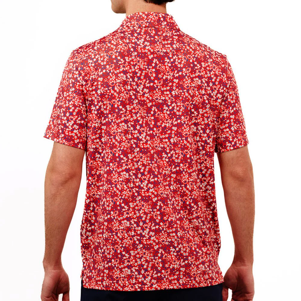 Beachside Floral Polo back