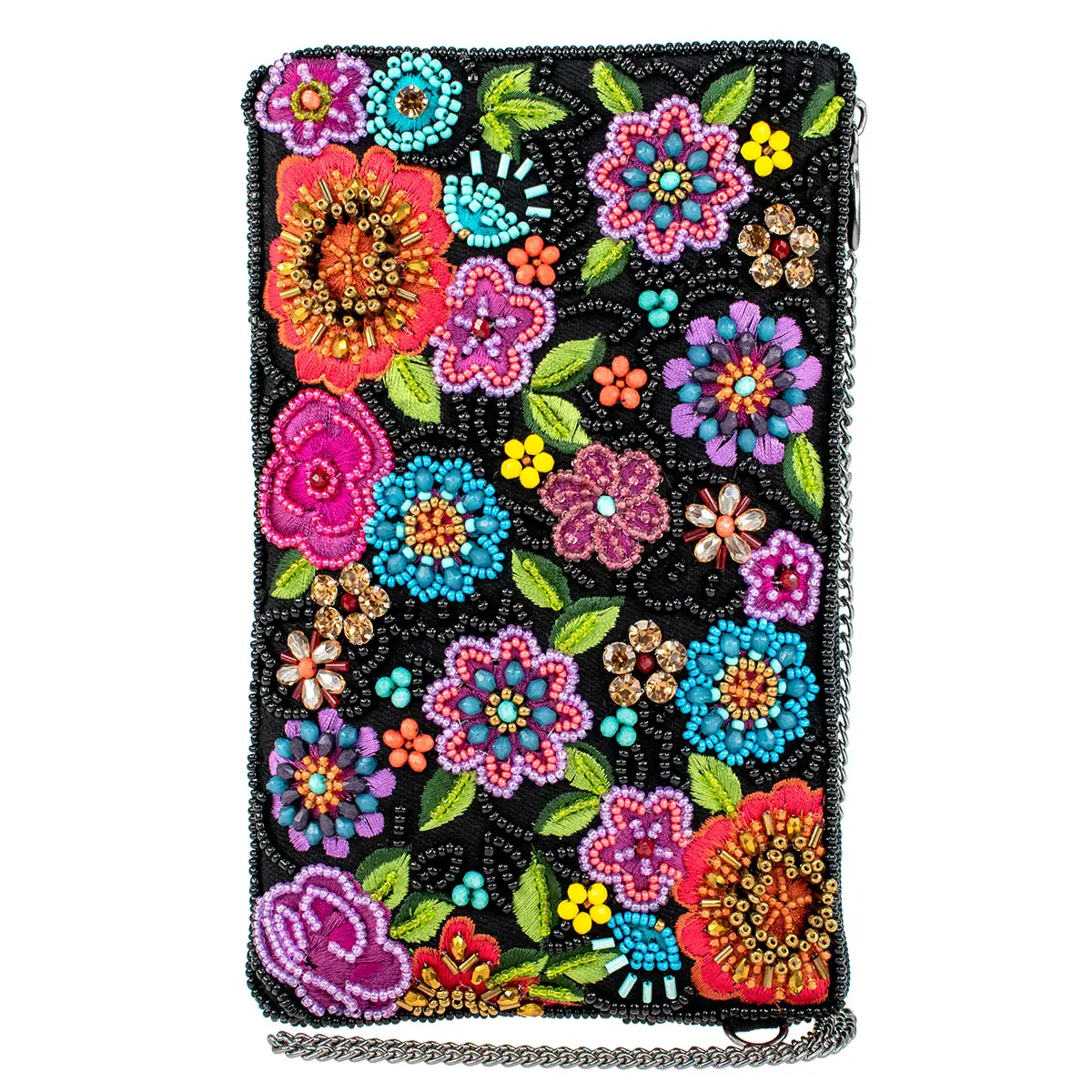 So Sweet Beaded Floral Crossbody Phone Bag front