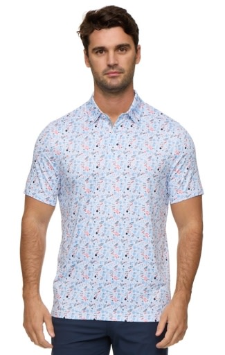 Chester Americana Summer BBQ Print Performance Polo