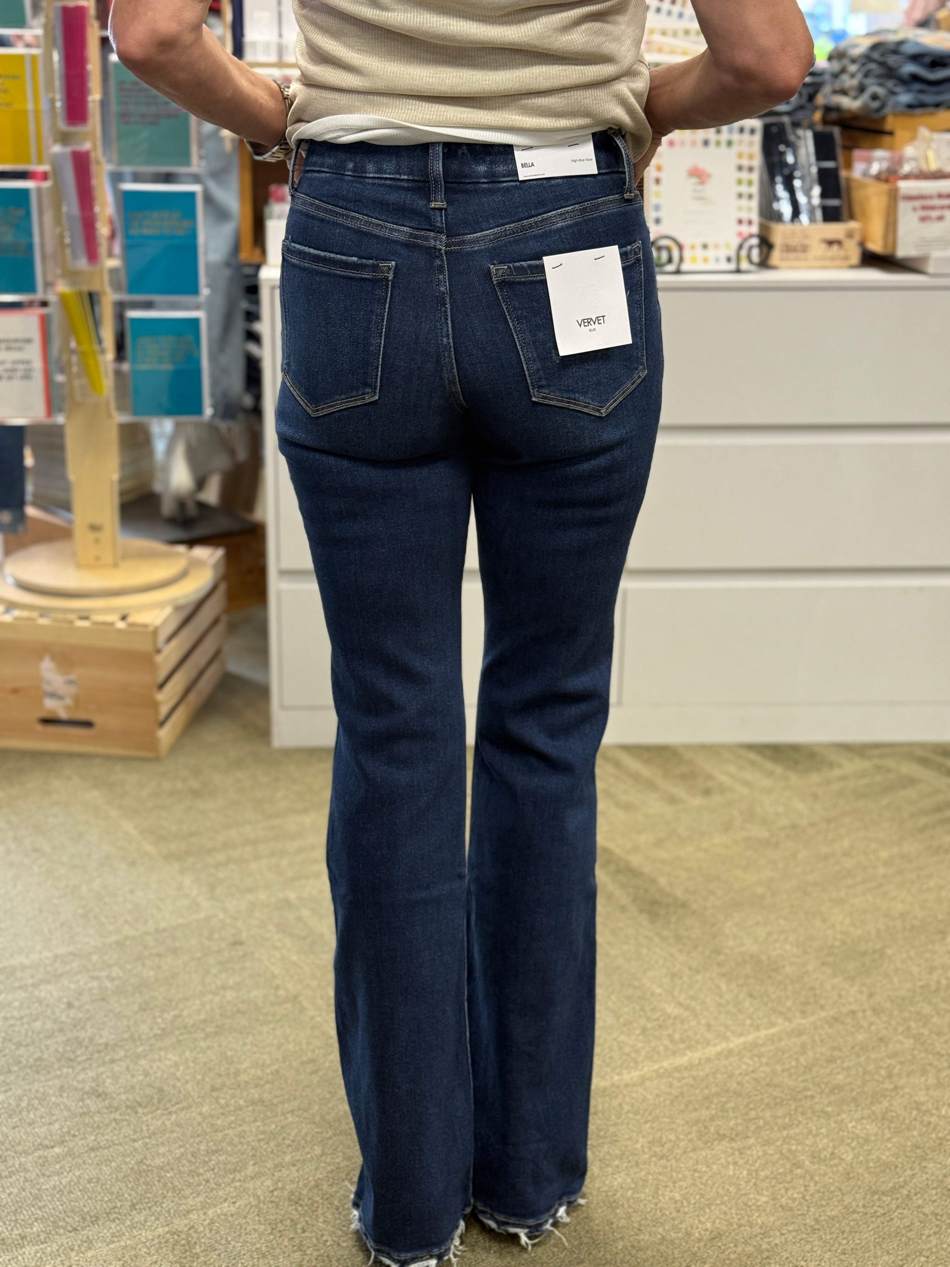 HIGH RISE RELAXED FLARE back