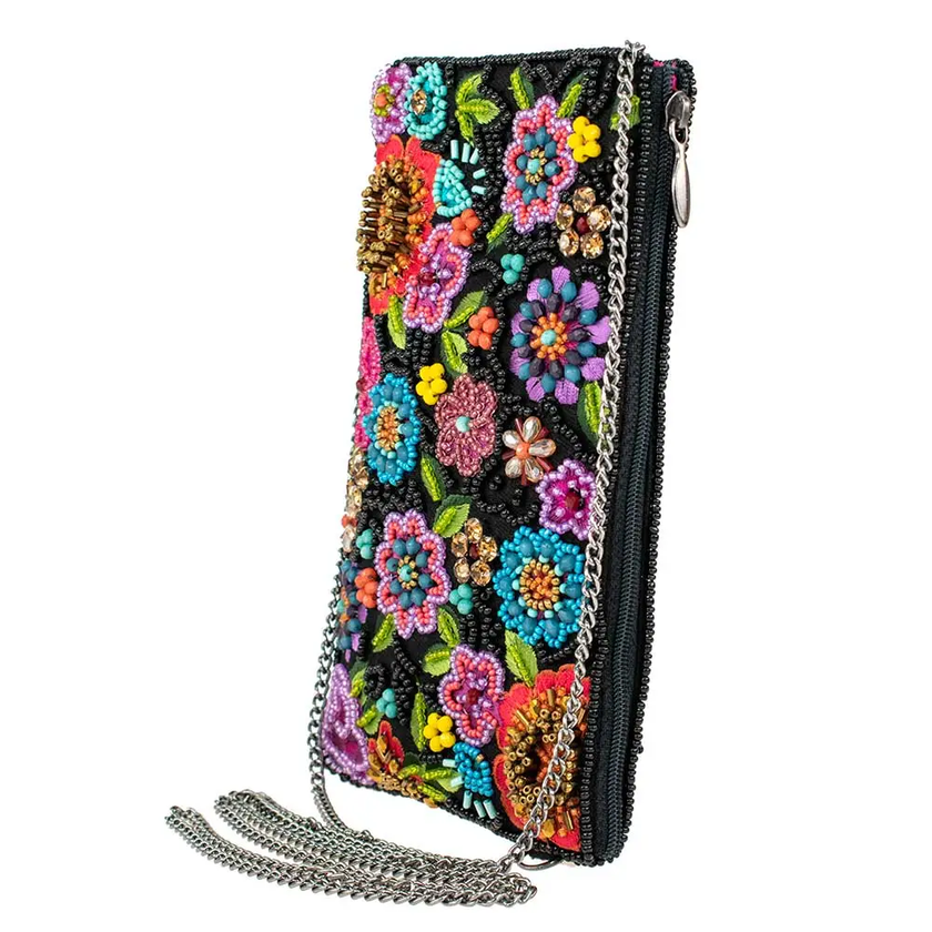 So Sweet Beaded Floral Crossbody Phone Bag front/side