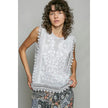 floral scalloped Lace EMB Blouse-front
