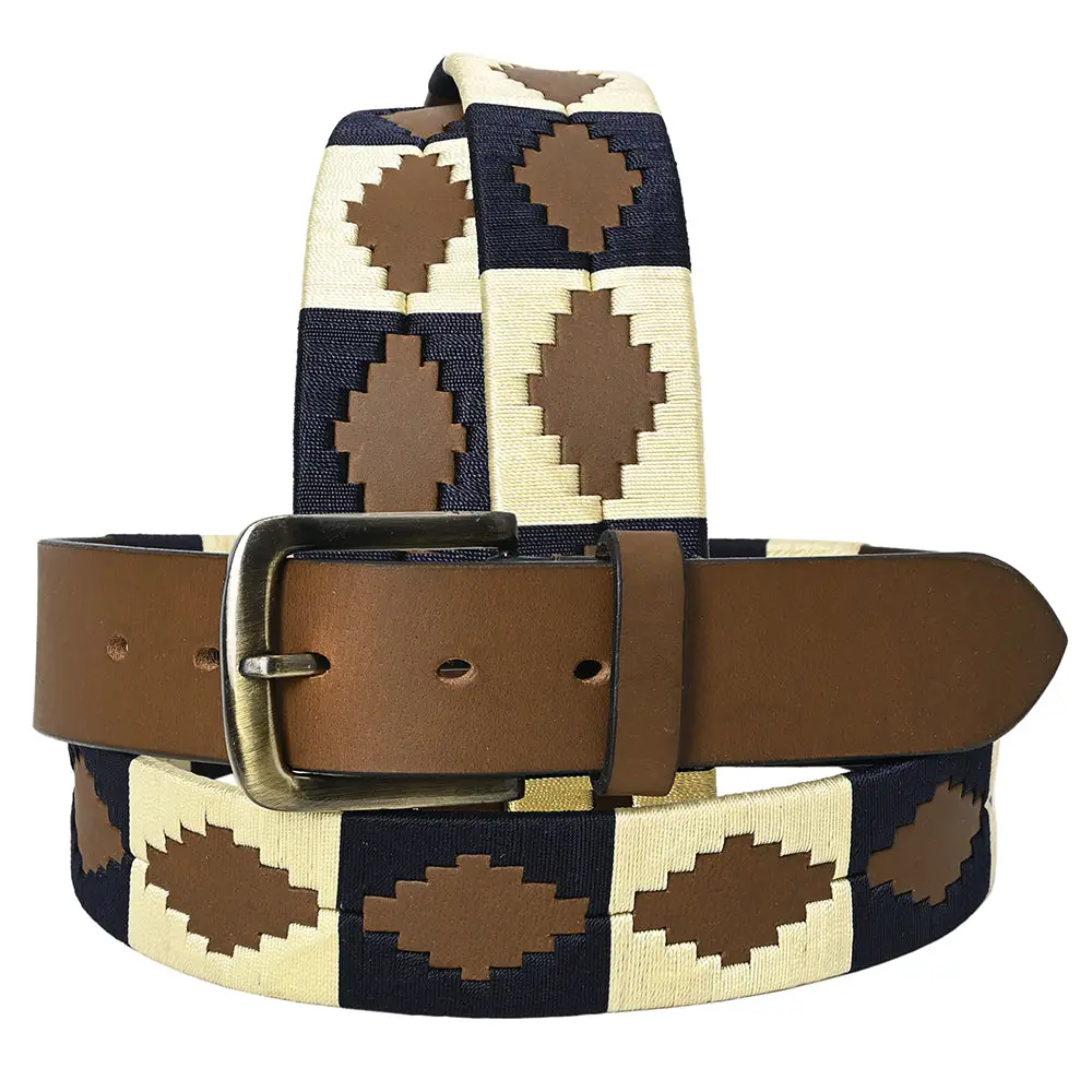 Western Leather Belt black cream