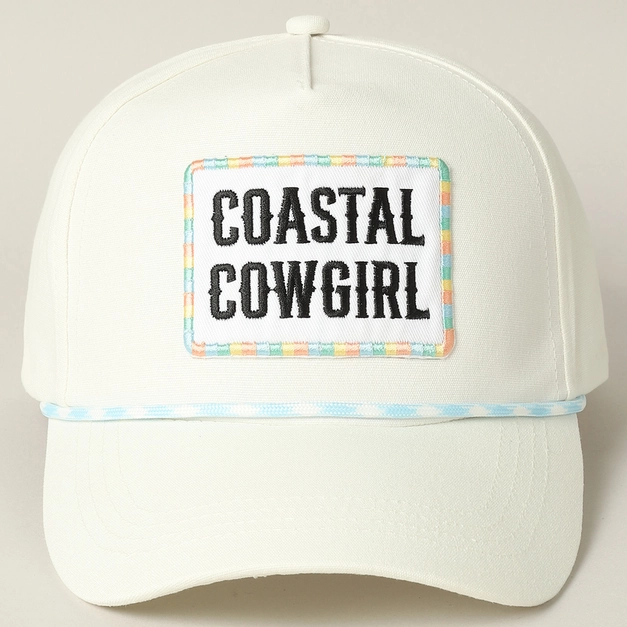 Coastal Cowgirl Embroidery Patch Light Blue Band