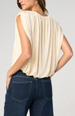 Slvlss Draped Knit Top W/ Shoulder Pad