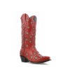 Black Star Women's Marfa Star Inlay Studded Boot red front
