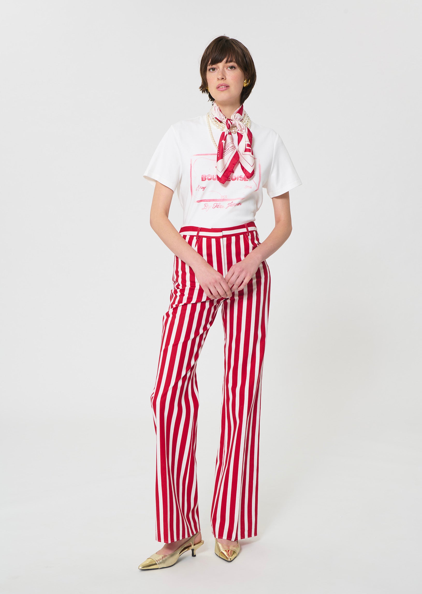 Prosper Trousers red striped pant-front