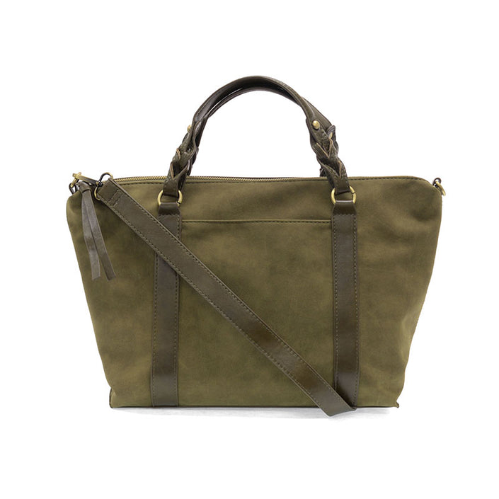 Mabel Faux Suede Tote olive