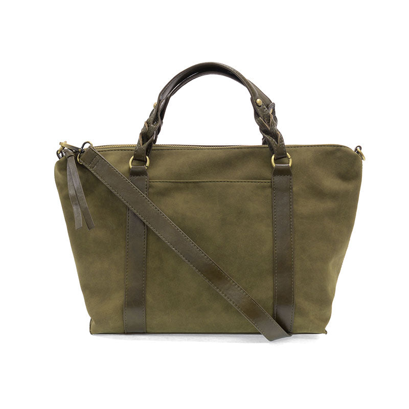 Mabel Faux Suede Tote olive