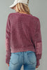 Alice Perfect Seams LS Henley burgandy
