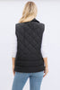 Light Weight Polyfill Quilted Vest black back