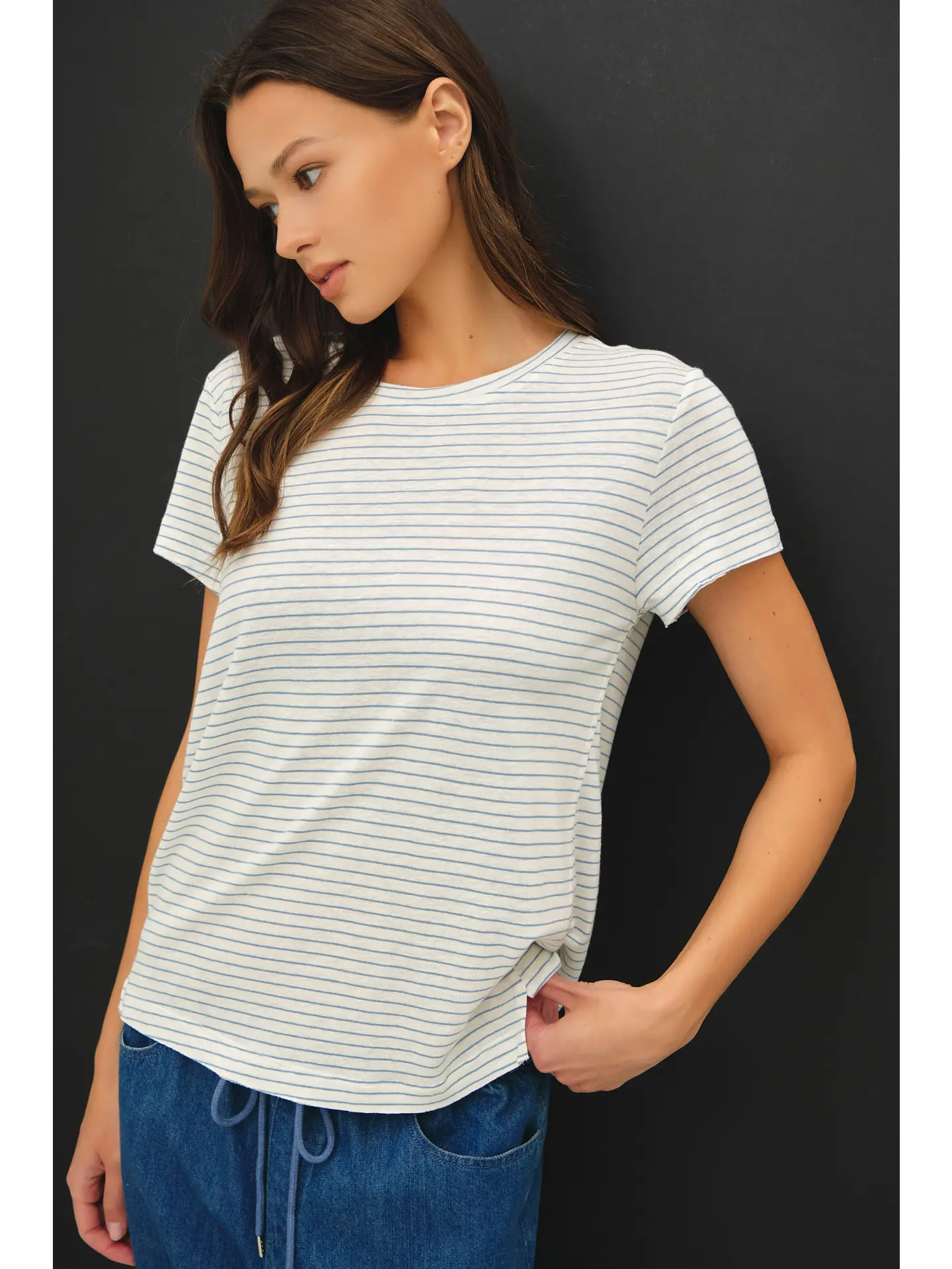Martha Round Neck Relaxed Basic Tee