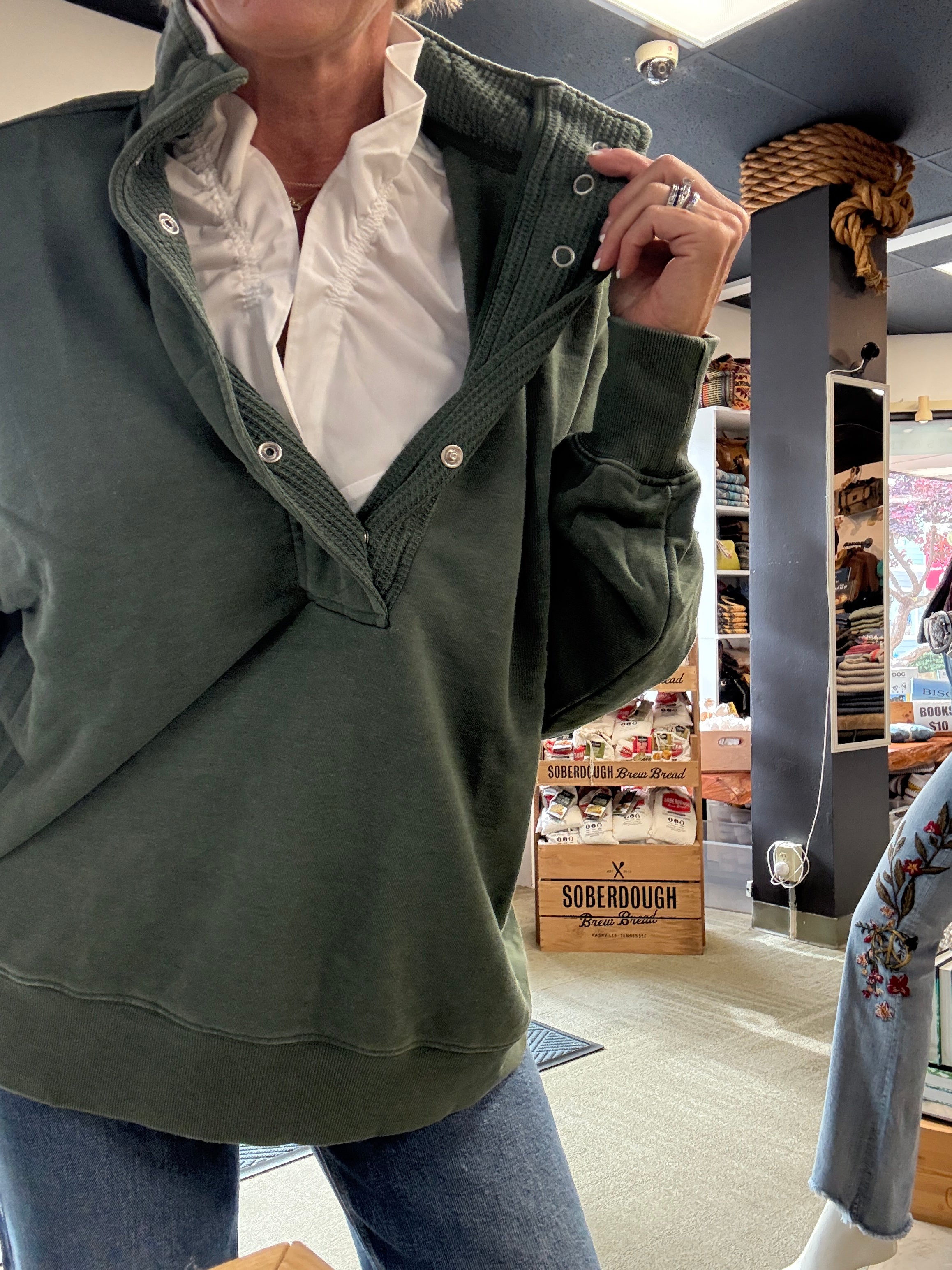 French Terry Quarter Snap Sweatshirt