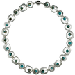 129-TURQ-SHORT| Mod Necklace Turquoise Short 18