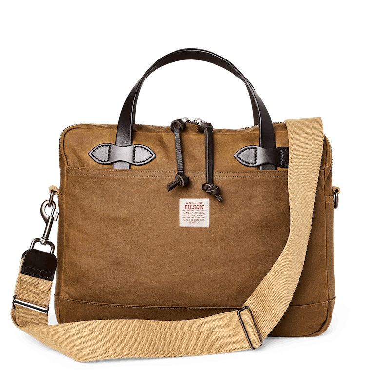 Tin Cloth Compact Briefcase Tan One Size