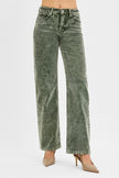 Mid Rise Straight Leg Corduroy Pants - TC