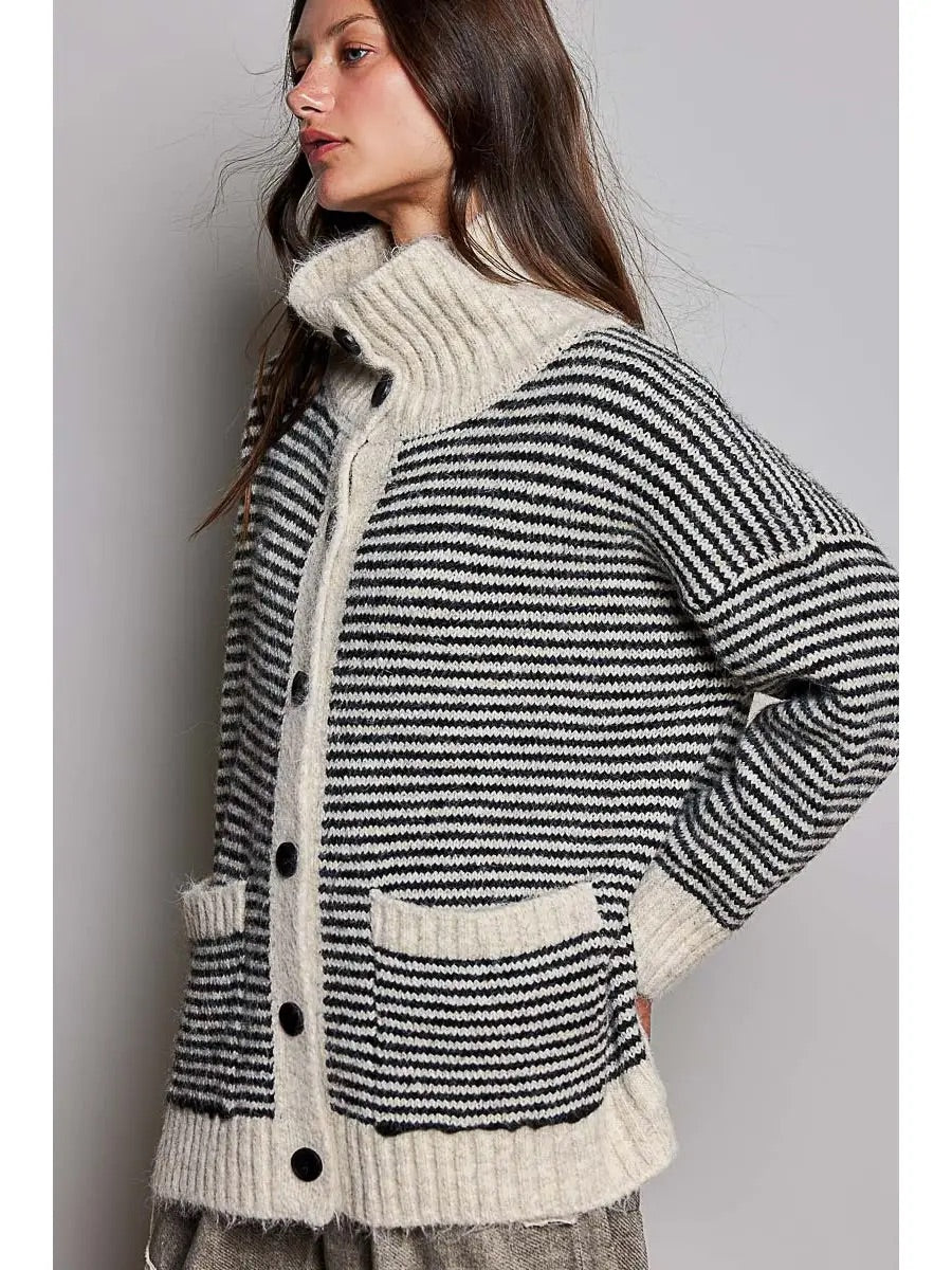 Gabor Button Collar Knit Cardigan