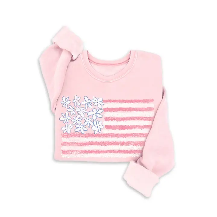 Flower Spangled Flag Sweater