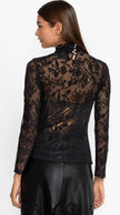 FINAL SALE | Johnny Was Dina Mesh Top | Black