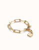 18K gold-plated bracelet with links | SIZE Medium