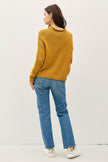 Chunky Cozy Raw Edge Mock Neck Sweater