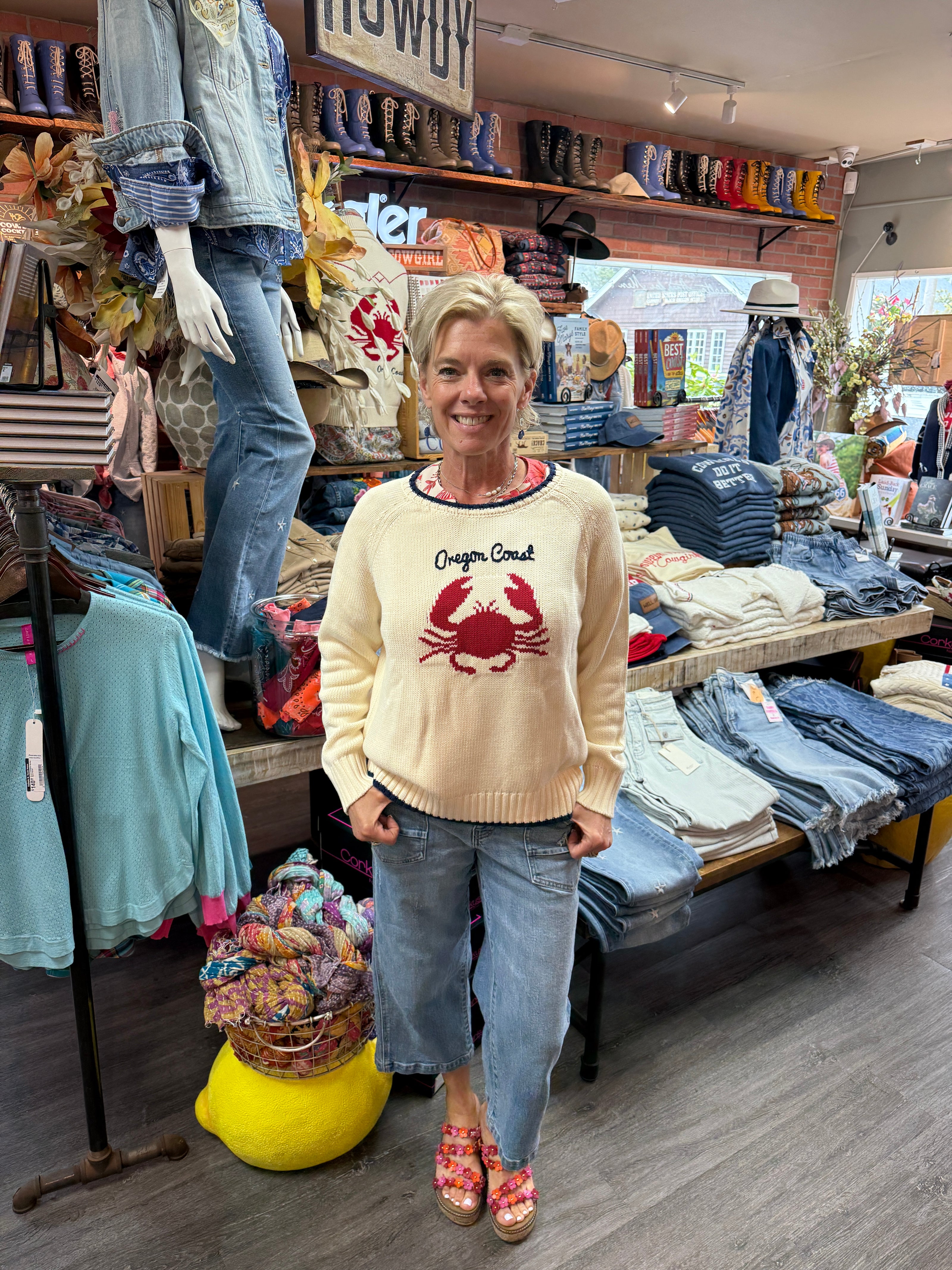 Oregon Coast Crab Sweater