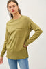 oversize lightweight sweater w pocket & slits