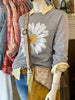 Blooming Daisy Graphic Sweatshirt  athletic grey